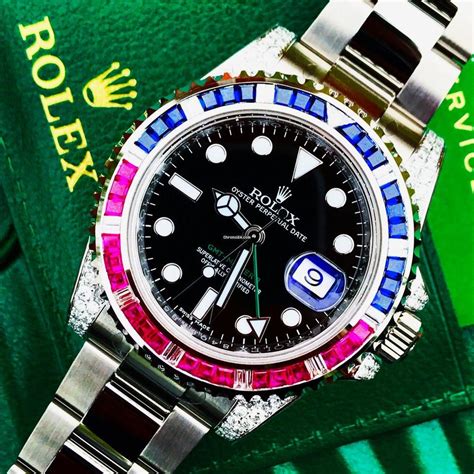 rolex gmt master 2 pepsi diamond|rolex gmt master 2 thickness.